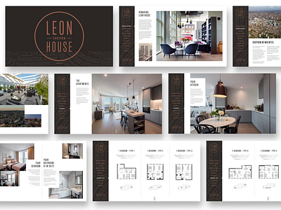 Luxury Apartments Digital Brochure animation black brochure brutalism digital graphic design layout design luxury luxury brand print property ui