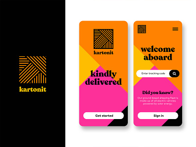 kartonit onboarding UI app app design brand design branding colorful logo logo design mobile design mobile ui ui ui design ux