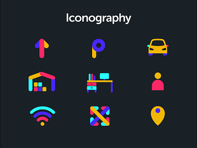 Digital Icon Set brand branding colorful icon icon set iconography icons illustration illustrations illustrator