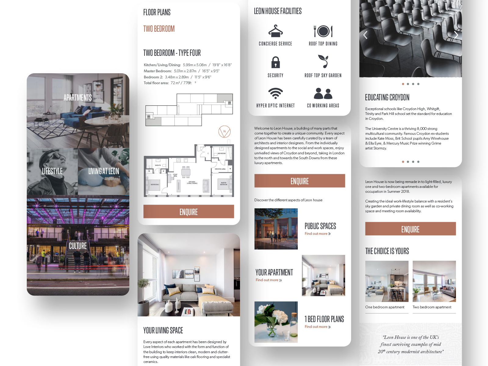 Mobile site UI for Luxury Apartments by Adam Arkinstall on Dribbble
