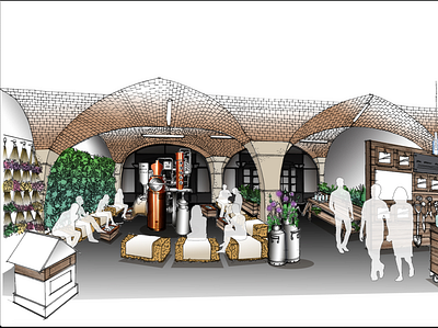 Warner Edwardes Gin -Tobacco Dock design illustration illustrations