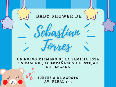 Baby Boy bebe design invite niño