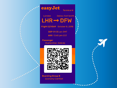 daily ui 023 - boarding pass dailyui illustrator xd design