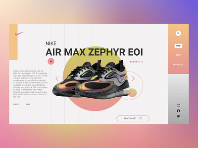 Nike sneakers design ui web design webdesign website website design