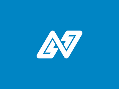 N logo design flat graphic design icon illustration illustrator logo minimal vector
