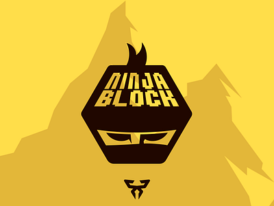 Ninja Block branding design flat icon illustration illustrator logo vector