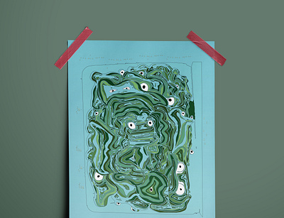 Frog Illustration abstract animals illustrated design illustration illustration art poster poster art