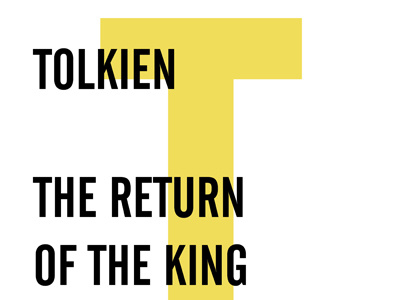 Return of the King akzidenz grotesk book cover ebook yellow