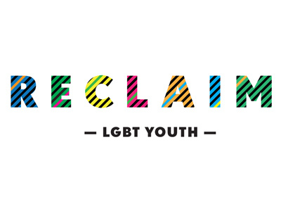 Reclaim Logotype colorful lgbt pattern probono reclaim