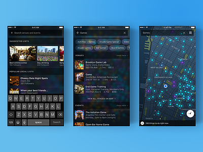 Live: Search color colors dark dots filter ios map search tags ui ux