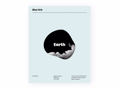 Minimal Earth Poster Concept design graphic design minimal