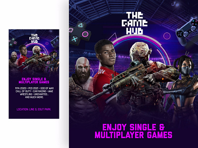 Game Hub Poster design graphic design