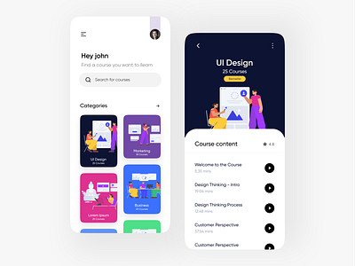 Learning App app app design application branding design designs flat icon illustration logo typography ux web