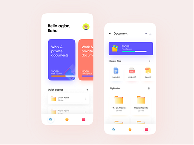 File Manager app UI abstract animation app app design application branding cloud design designs file manager files flat icon illustration logo typography