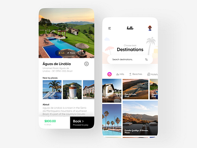 Travel app UI