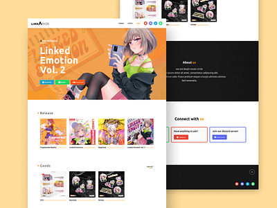 LiNKARYZE Website Homepage homepage illustration music ui website