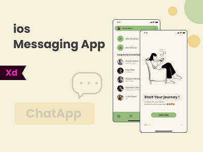 ChatApp Messaging App UI app app design interaction design mobile app mobile ui ui uidesign uiux ux vector