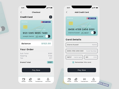 Credit Card Checkout app app design checkout page design figma interaction design mobile ui mobile uiux uiux user interface