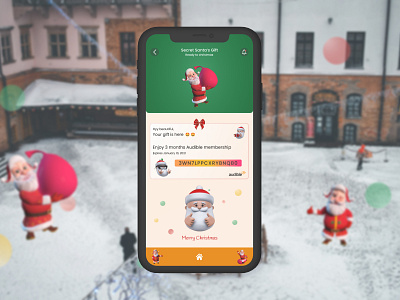 Gift of Secret Santa on Christmas app app design design figma mobile app mobile ui mobile uiux ui uidesign uiux
