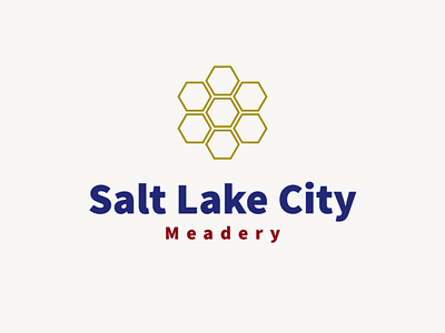 Salt Lake City Meadery bees blue brand design brand identity branding design gold honey logo meadery vector wine