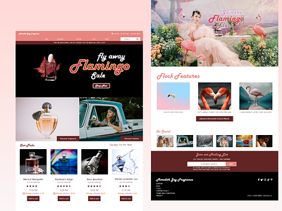 Meredith Jay Fragrance ecommerce fragrance pink retail shop ui ux visual design web web design