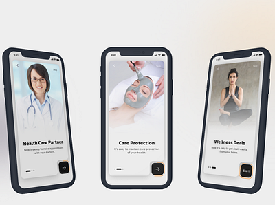 Onboarding screen Doctor application design doctor app onboarding screen uiux