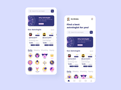 Astrology App adobe xd astrology app mobile app uiux