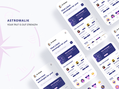Astrology App adobe xd astrology app illustration uiux