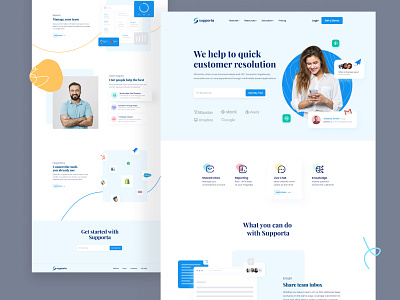 Saas Landing page branding figma illustration ui