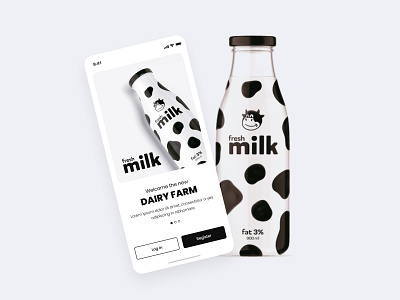 Dairy Farm IOS Application adobe xd dairy farm app figma milk app ui ux