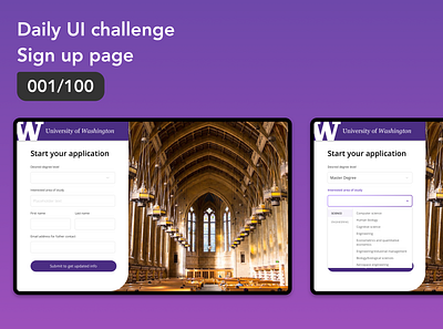 Daily UI challenge 001/100 dailyui design ui ux