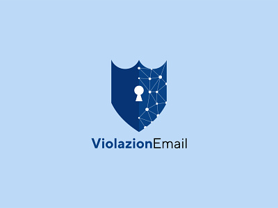 Violazion Email Logo Design brand identity design business logo creative creative logo cybersecurity flat illustrator logo design minimal minimalist modern shield logo technology ui ux vector