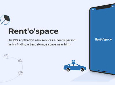 Rent'o'space - iOS Application app design flat icon illustration typography ui ux vector web