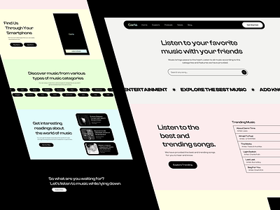 Carla - Music Streaming Landing Page Design