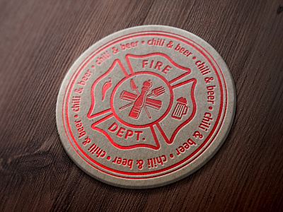 Letterpressed coaster