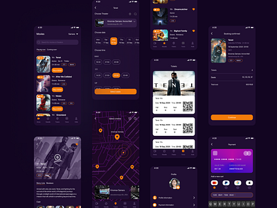 Movie Tickets Booking App app design ios mobile mobile app design movie app ui ux