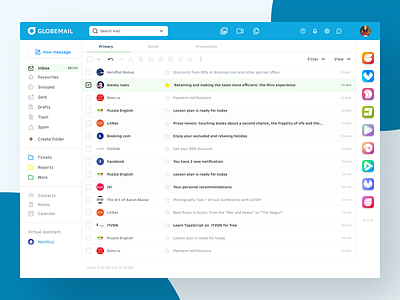 Mail client design mailclient ui ux web