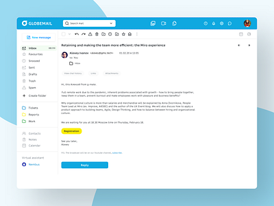 Mail client/Open mail design mailclient ui ux web