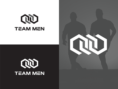 TEAM MEN LOGO DESIGN branding fitness logo flat logo