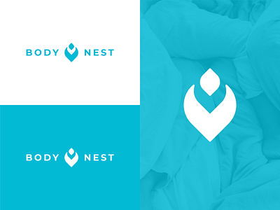 BODY NEST LOGO DESIGN branding flat logo pillow pregnancy pillow