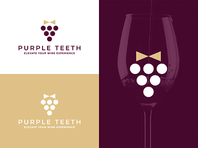 PURPLE TEETH LOGO DESIGN branding grapes logo sommelier wine