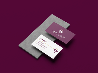 PURPLE TEETH BUSINESS CARD DESIGN branding business card sommelier wine