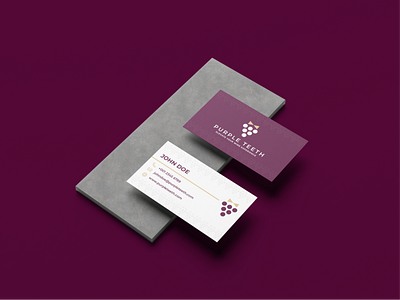 PURPLE TEETH BUSINESS CARD DESIGN