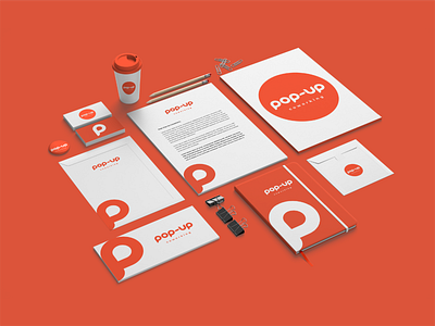 POP-UP COWORKING STATIONERY DESIGN branding coworking popup stationery