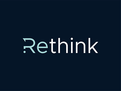 RETHINK LOGO CONCEPT architecture branding flat logo design rethink wordmark