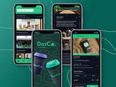 DaiCo - Your Daily Coffee app coffee coffee shop design figma figmadesign ui ux