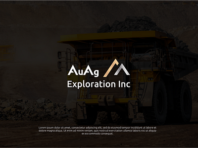 AuAg Exploration Inc logo design logodesign mining company mining logo