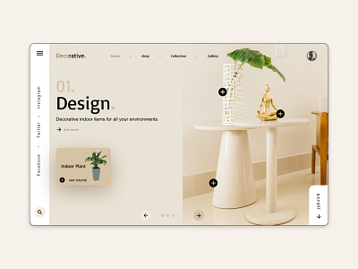 Interior Decoration UI concept branding ui uidesign web