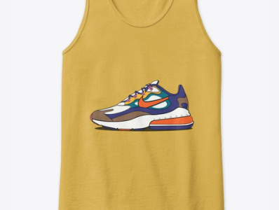 Nike Shoes Tank Top adobe illustrator colorful illustrator nike nike air nike shoes shoes shoes design tank top tank top mockup vectore