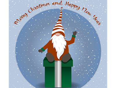 Scandic gnome wishes you a merry Christmas character christmas gnome illustration merry xmas new year vector